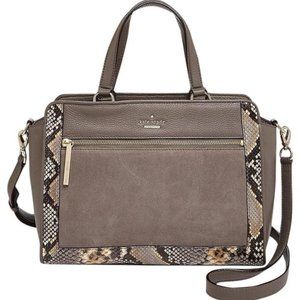 Kate Spade Chatham Lane Python Embossed Harlan Satchel